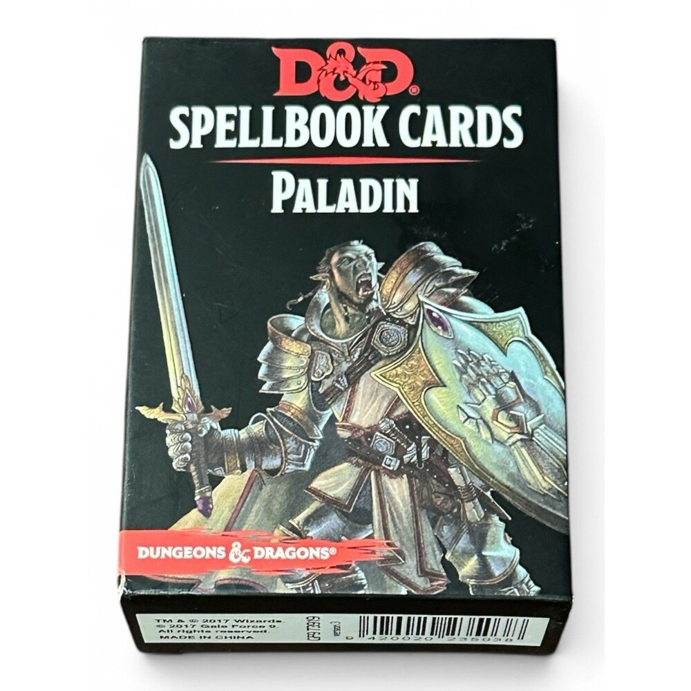 WotC D&D 2018 Spellbook Cards Paladin 2nd Ed Dungeons & Dragons SEALED NEW